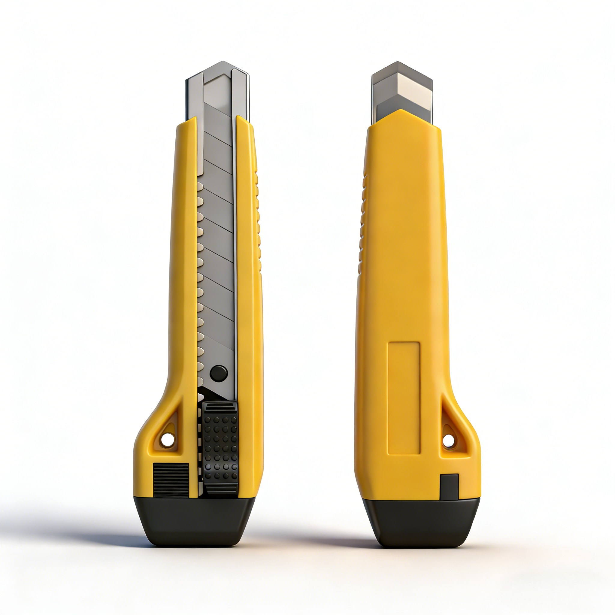 CX891 18mm Hardware Utility Knife on a hang card displayed in a workshop with hand tools on a pegboard